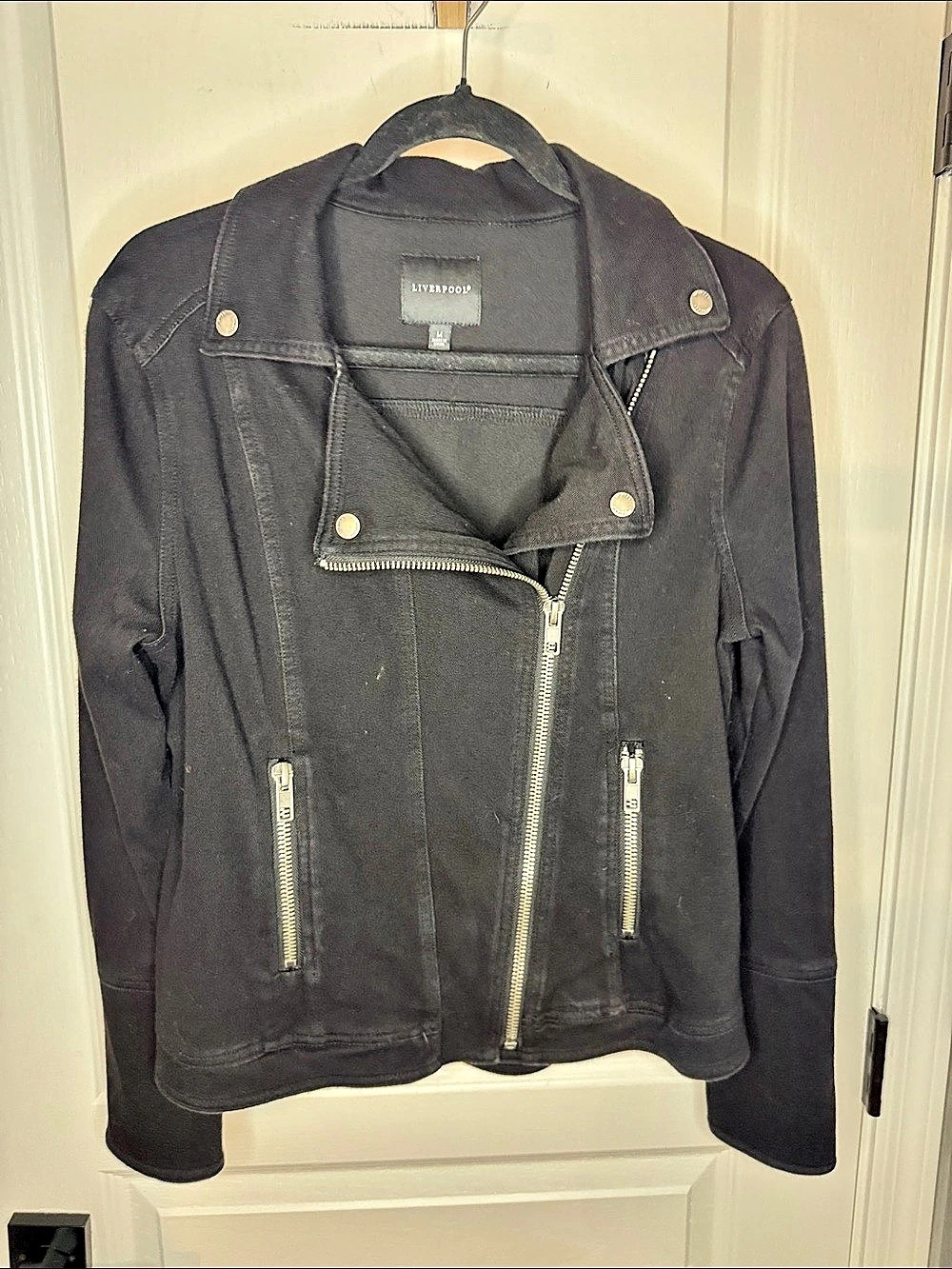 Liverpool Black Moto Jacket Size Medium